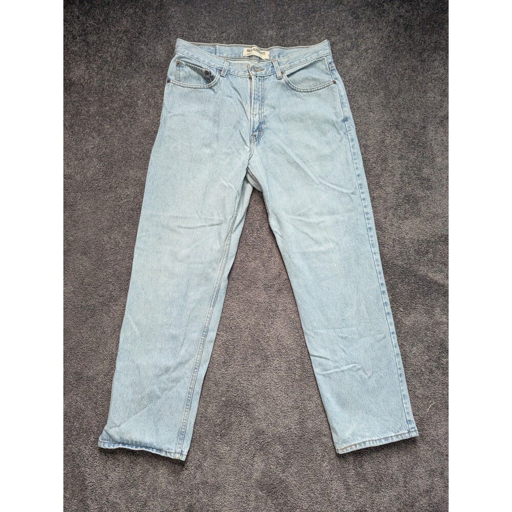 LEVI'S 550 Light Blue Wash Made In Egypt Relaxed Fit Jeans 33x30 100% Cotton Y2K